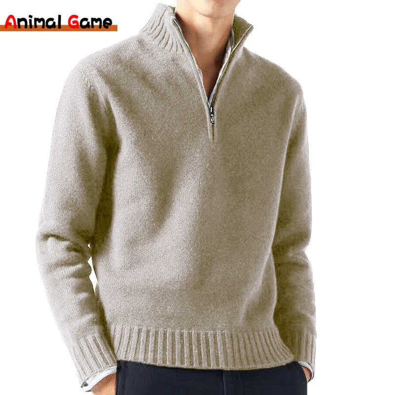 Cashmere Knit Quarter-Zip Sweater